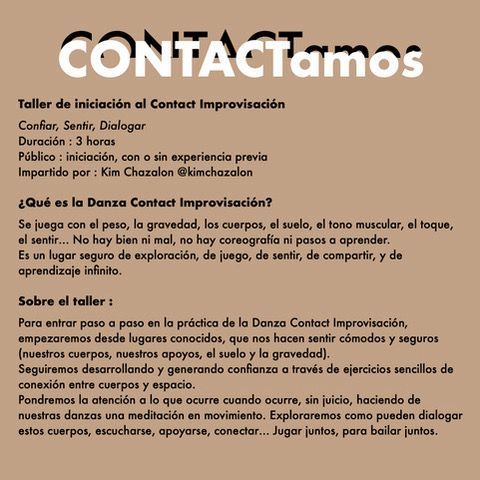 Taller de danza contact improvisación