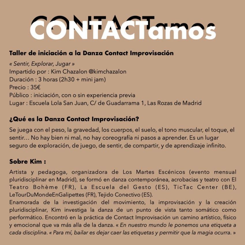 Taller de danza contact improvisación